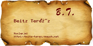 Beitz Teréz névjegykártya